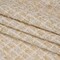 1 Yard Wool Blend Tweed with Silver and Gold Eyelash Fringe Cream Checks Deadstock 58’’ Width